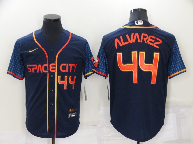 Men's Houston Astros #44 Yordan Alvarez 2022 Navy City Connect Cool Base Stitched Jersey Men's Houston Astros #44 Yordan Alvarez 2022 Navy City Connect Cool Base Stitched Jersey